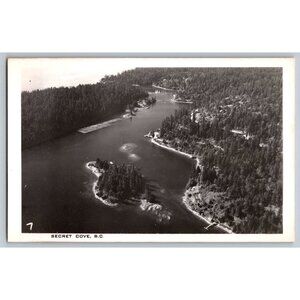 Vintage Postcard Aerial View Of Secret Cove B.C Canada. #1579